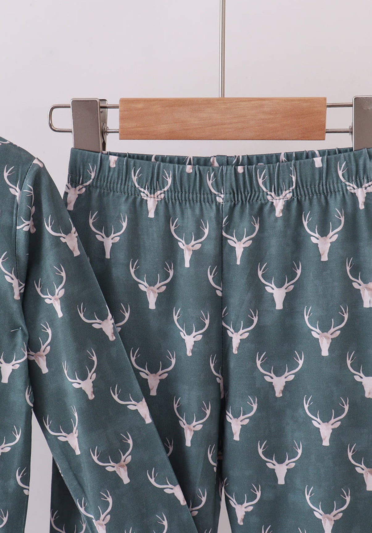 PREMIUM FOREST REINDEER PRINT BAMBOO PANTS SET